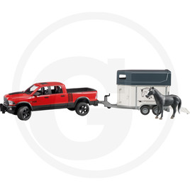 Bruder Pick-up with horse trailer and 1 horse