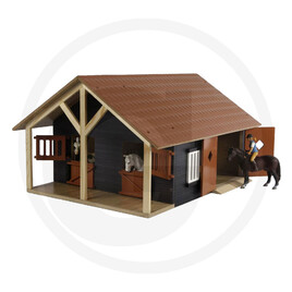 Kids Globe Stable with 2 stalls and workshop